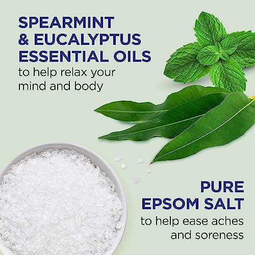 Dr Teal's Epsom Salt Soaking Solution, Relax & Relief, Eucalyptus and Spearmint, 3lbs, 48 Oz
