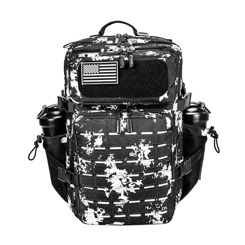 LHI Tactical Military Backpack for Men and Women 45L Large Molle Army Assault Pack 3 Day Travel Backpacks - Army Green
