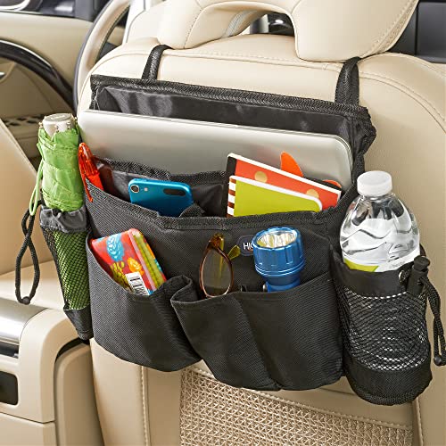 High Road SwingAway Car Front Seat Organizer with 6 Storage Pockets and 2 Bottle or Cup Holders