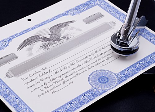 Corporate Kit (Black) - Binder, Slipcase, Minutes & Bylaws, Stock Certificates, Index Tabs & Metal Corporate Seal
