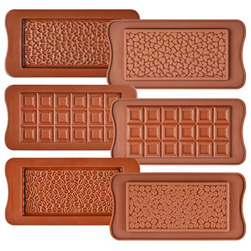 Fimary Chocolate Molds - Non-Stick Chocolate Bar Mold, Break Apart Chocolate Bar Maker Food Grade Deep Chocolate Bar Mold For Knafeh Pistachio Chocolate Bar Milk Chocolate Bar Home Diy