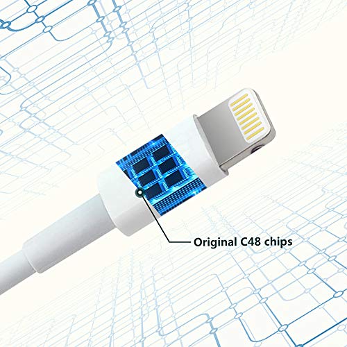 LHIABNN 3FT Fast Charging Lightning Cable,Apple MFi Certified USB to Lightning Charger + Sync Cable Compatible with iPhone 11/11 Pro/11 Pro MAX/XS/XS MAX/XR/X/8/8 Plus/7/7 Plus/MacBook (A/White)