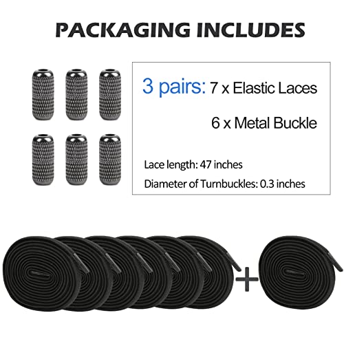 ZHENTOR Elastic Shoe Laces, Elastic No Tie Shoelaces for Sneakers, One Size Fits All Adults and Kids Shoes (Dark gray(1 pair))