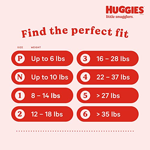 Huggies Size 1 Diapers, Little Snugglers Diapers, Size 1 (8-14 lbs), 198 Ct (6 packs of 33), Newborn