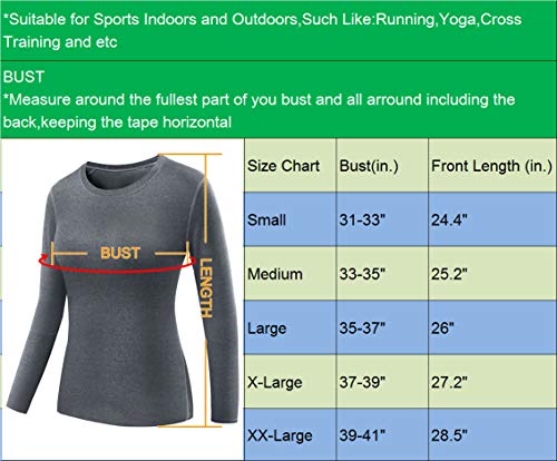 NELEUS Women's 3 Pack Workout Gym Yoga Shirt Athletic Running Shirts,8021,Black,Grey,Navy Blue,M