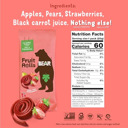 Bear Yoyo Fruit Roll Strwbry Multpk 3.5 OZ