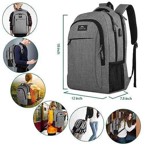 MATEIN Travel Laptop Backpack, Lightweight Anti Theft School Bookbag for Girls Boys and Students with USB Charging Port, Water Resistant 15.6 Inch Computer Bag Sturdy College Daypack Gift for Women