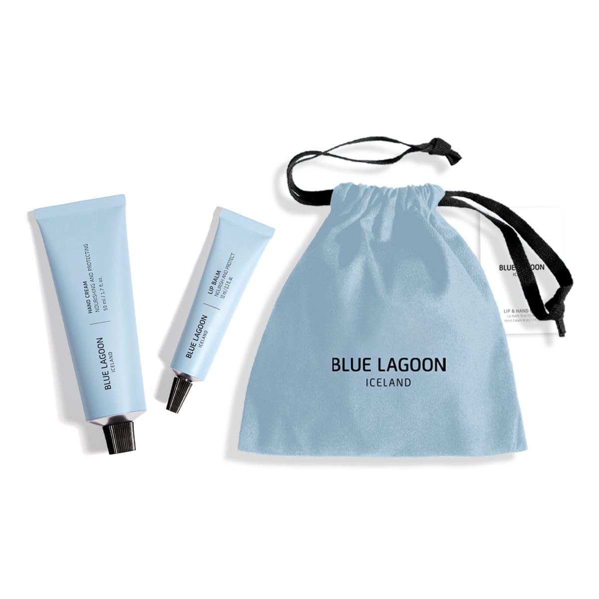 Blue Lagoon - Hand Cream + Lip Balm Care Set | Sustainable, Bioactive Luxury Skincare