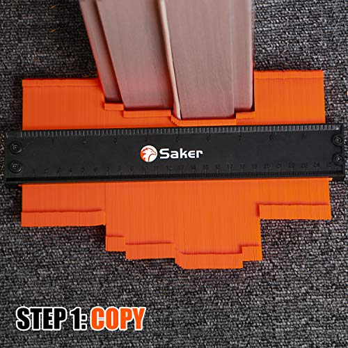 Saker Contour Gauge Profile Tool- Adjustable Lock-Precisely Copy Irregular Shape Duplicator -Irregular Welding Woodworking Tracing -Tool for DIY Handyman, Construction (10INCH)