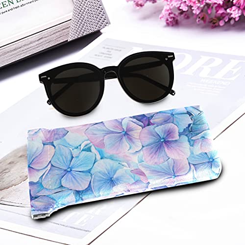 ALAZA Eyeglass Pouch Pink Buttercup Flowers Sunglass Case Pouch Squeeze Top Glasses Case Eyeglass Case Goggles Sleeve Soft Leather Portable Glasses Pouch Bag for Women Men Girls