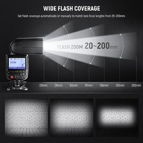 NEEWER NW700-S TTL Flash Speedlite Compatible with Sony DSLR Cameras, 1/8000s High Speed Sync Speedlight, 1/1-1/256 Output, TCM Function, 230 Full Power Flash, 0.1-2.7s Fast Recycling Flashlight