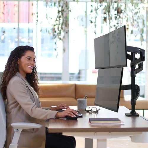 Ergotron – LX Monitor Arm, Extension, and Collar Kit – Add-on for LX Tall Pole Monitor Arms – Matte Black