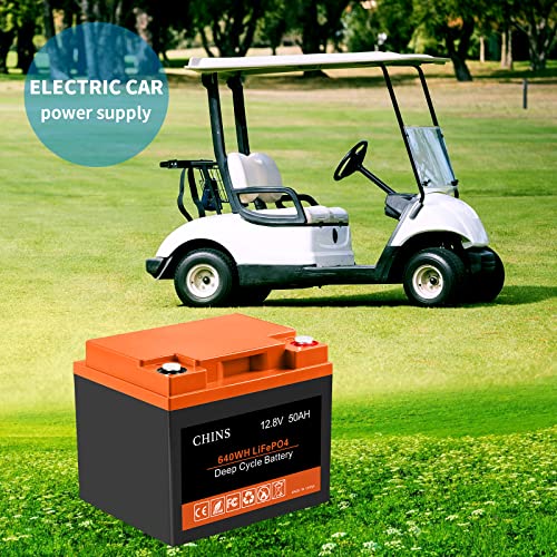 CHINS LiFePO4 Battery 12V 100Ah Lithium Battery | Built-in 100A BMS | 4500+ Cycles, Perfect for Golf Cart, Trolling Motor, Solar, Marine, RV, Home Energy Storage and Off-Grid etc.