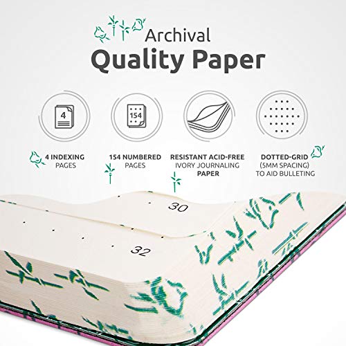 Cute Large B5 Dot Journal - Enjoy Bullet Journaling with a Soft Cover 7x10-inch, Non-Bleed Thick 120gsm Paper, Dotted Journal in Pink, Japanese Edge Motif, Faux Leather Lay Flat Dot Notebook - ZenART