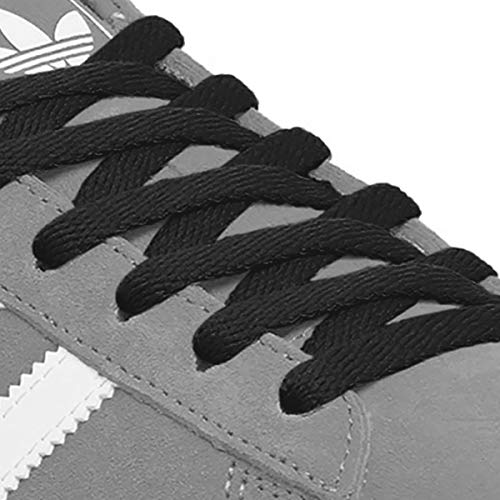 KURISET Flat Shoelaces Sneaker Shoe Lace (2 Pair) Flat Shoe String - For Canvas Sneaker Athletic Tennis Shoelace Replacements (30 inches (76 cm), Black)