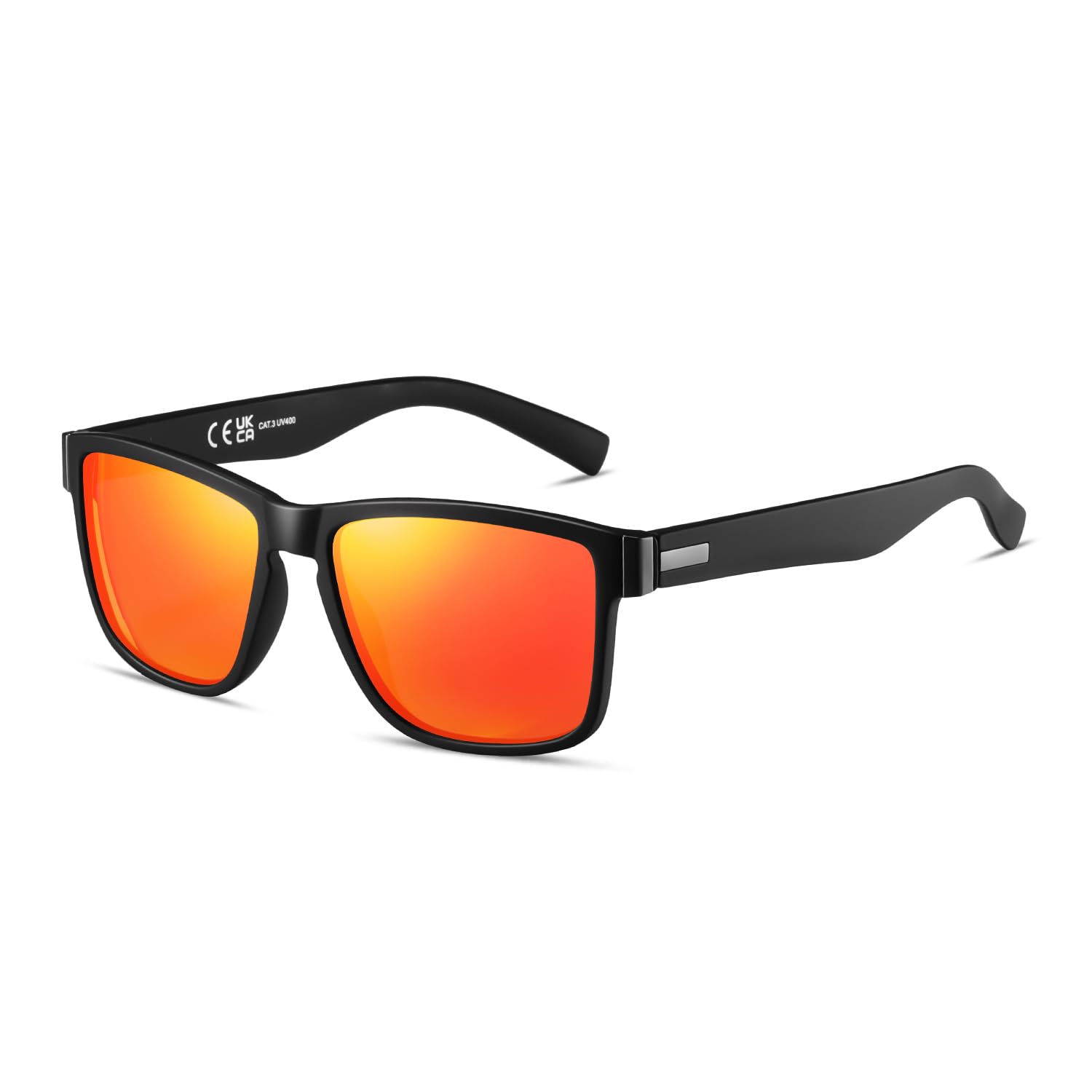 kimorn Polarized Sunglasses for Men and Women,UV Protection Rectangular Sun Glasses (Red)