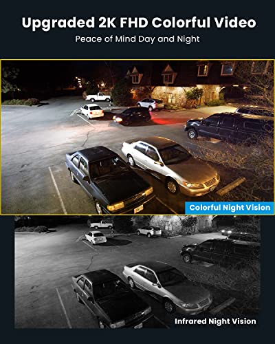 ieGeek Floodlight Camera Outdoor, 2K Wired Home Smart Security Cameras, 2.4G WiFi Flood Light Camera with Motion Sensor, Wiring 2600 Lumens Cam, Color Night Vision,Siren,2 Way Audio, Works with Alexa