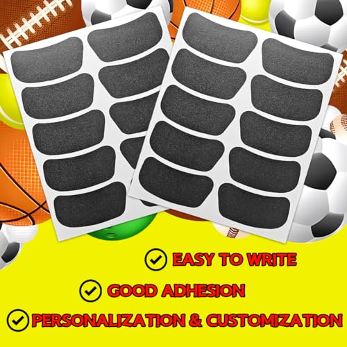 TXSN 220PCS Sports Eye Stickers for Kids Sports Face Eyeblack Sticker for Football Baseball Softball Sport Themed Party Birthday Party Supplies(Black)