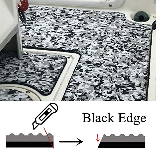 yuanjiasheng EVA Foam Boat Flooring Sheet 94.5"× 35.4" Faux Teak Deck Mat Non-Slip and Self-Adhesive Flooring Pad for Boats Yacht Swim Platform RV Floor Kayak Surfboard Golf Cart