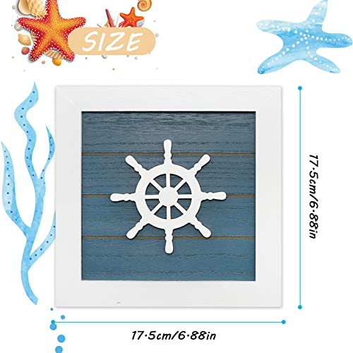 Framed Set of 3 Seashells and Starfish Coastal 3D Wall Art,Ocean Inspired Beach Decorations Beach Wall Decor for Bathroom or Coastal Bedroom (Tropical)