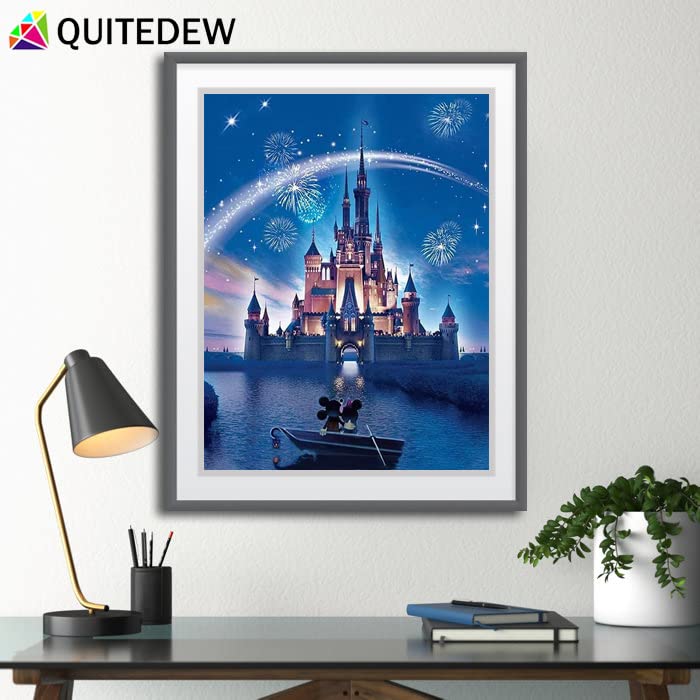Diamond Art Kits for Castle DIY 5D Diamond Painting Kits for Adults Painting Kits for Rhinestone Embroidery Picture, Star Ice, 12x16 inch