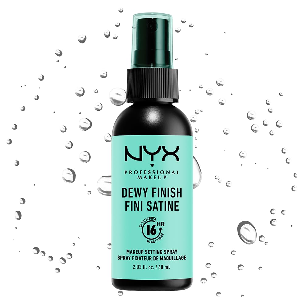 NYX PROFESSIONAL MAKEUP Makeup Setting Spray - Dewy Finish, Long-Lasting Vegan Formula (Packaging May Vary)