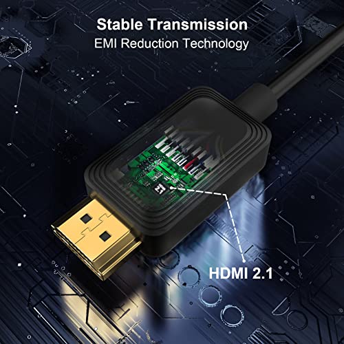 GeoHN.G 8K Fiber Optic HDMI Cable 65ft, Certified 48Gbps High-Speed HDMI 2.1 Cable, Support 8K@60Hz 4K@120Hz/144Hz eARC Dolby HDCP 2.2&2.3 HDR10 RTX 3080, Compatible with PS5/TV/Xbox Series X/PC