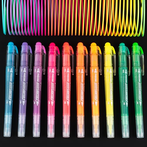 Pilot, Precise Marklighter2 Dual Tip Highlighters, Broad Chisel and Extra-Fine Bullet Point Tips, Assorted Colors, Pack of 5