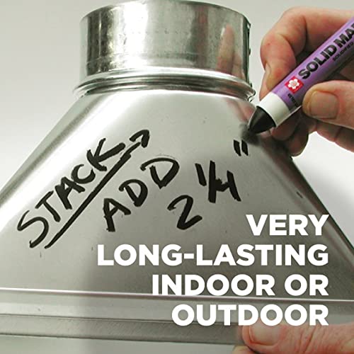 Sakura Solid Paint Markers - Permanent Marker Paint Pens - Window, Wood, & Glass Marker - Black Paint - 12 Pack