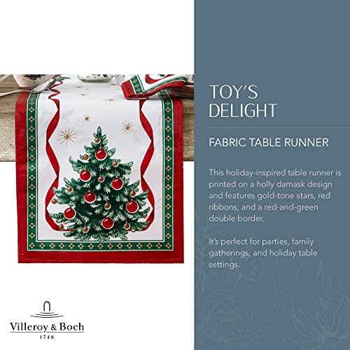 Elrene Home Fashions Villeroy & Boch Toy's Delight Christmas Table Runner, Festive Holiday Table Decor, 13 Inches x 70 Inches