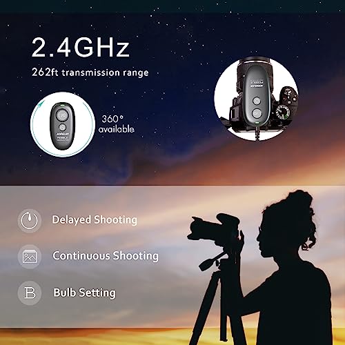 Camera Remote Control Wireless Shutter for Canon EOS RP, R6, ROS RP, Rebel T6, T7, T5, T3, SL2, 5D Mark II, 5d Mark iii, 5d Mark iv, 6D Mark II, 7d Mark ii, 7D Series, 5D Series; for Fujifilm X-T3