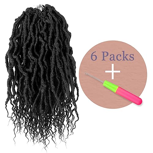 BOHOBABE Faux Locs Crochet Hair 36 Inch, Boho Soft Crochet Locs with Curly Ends, Long Bohemian Goddess Locs Crochet Braids for Black Women (6 Packs, T27)