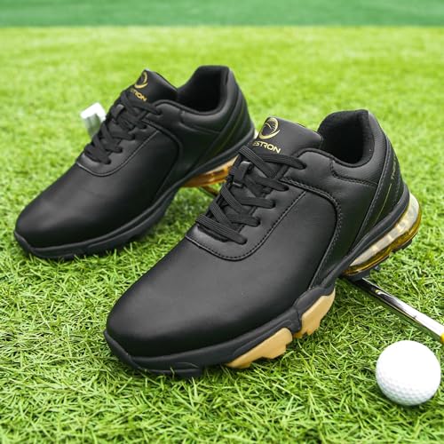 Zakey Men's Golf Shoes Spikes Professional Golf Sneakers Anti Slip Walking Footwears for Golfers Outdoor (13,BlackBlue)