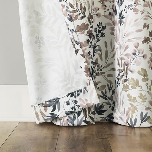 No. 918 Amelie Botanical Print Energy Saving Grommet Curtain Panel, 48" x 63", Blush