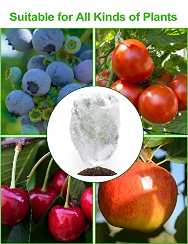 wohohoho 5 Packs Garden Plants Fruits Blueberry Protection Netting Cover Bags with Drawstring, 3.3Ft x 2.6Ft Fruit Tree Plant Netting to Prevent Blueberry Tomato Fruits Plants from Squirrel Bird Deer