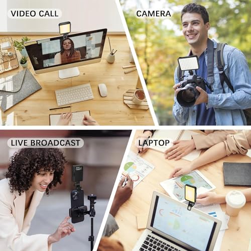 Selfie Light, Phone Light with Front & Back Clip, 84 LED Portable Ring Light with 3 Light Modes, Rechargeable Video Light for Phone, iPhone, iPad, Camera, Laptop, Selfie, Tiktok, Live Stream, Makeup