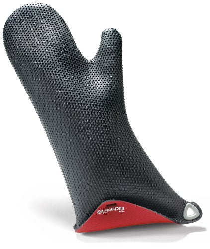 KitchenGrips Double Stitch Inverted BBQ Mitt, Black