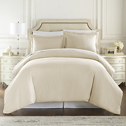 HC Collection Duvet Cover - White King Size Duvet Cover - 3 Piece Soft Breathable Microfiber Duvet Cover Set with Zipper Closure & 2 Pillow Shams