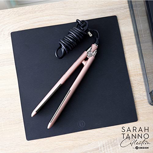 iDesign The Sarah Tanno Collection Heat-Resistant Silicone Mat for Cosmetic Drawer Organizers, Black