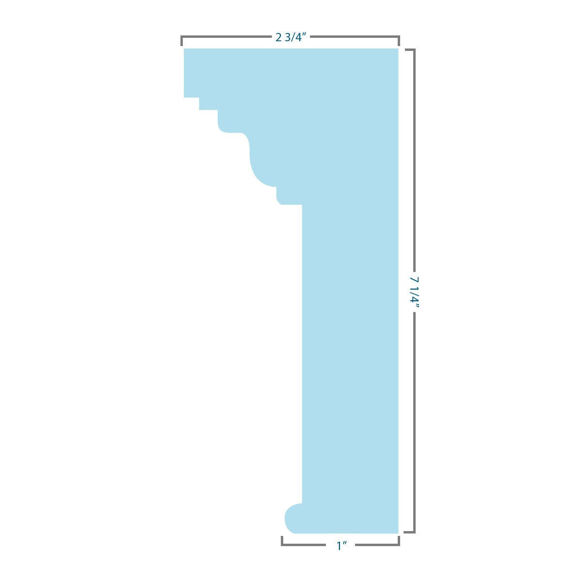 Ekena Millwork CRH07X42BT Crosshead, 42" Bottom Width x 46" Top Width, White