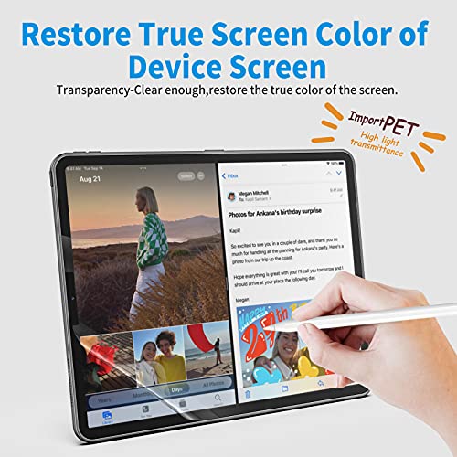 [2 PACK] Paperfeel Screen Protector Compatible with iPad Pro 12.9 Inch (2021&2020&2018),High Touch Sensitivity No Glare Scratch for iPad Pro 12.9 Matte Screen Protector, Compatible with Apple Pencil