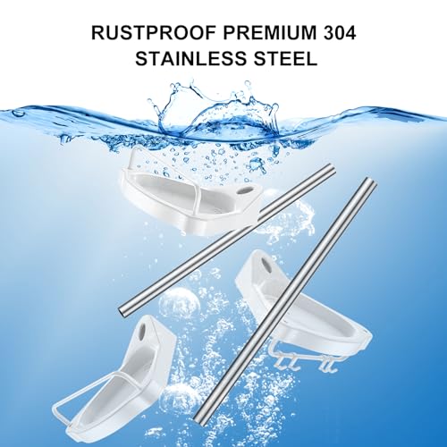 Corner Shower Caddy Tension Pole: Adjustable Stainless Steel Shower Organizer with 4 Tier Shelf for Bathroom Bathtub Tub Shampoo - Floor Standing Rack Bath Storage Holder with Rust Proof Rods