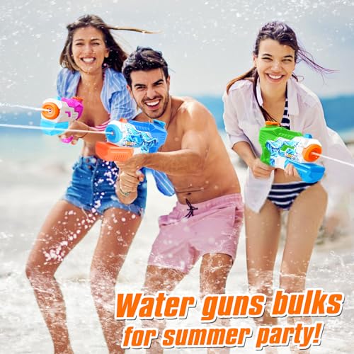 2 Pack Water Gun for Kids Adults: 600cc Squirt Blasters Super Water Gun Soaker with Long Range High Capacity for Boys Girls Summer Swimming Pool Beach Outdoor Water Fighting Play Toys Party Favors