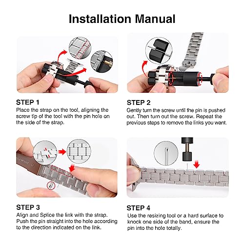 STIROLL Thin Replacement Band Compatible for Apple Watch 38mm 40mm 41mm 42mm 44mm 45mm 49mm, Stainless Steel Metal Wristband Women Men for iWatch Ultra SE Series