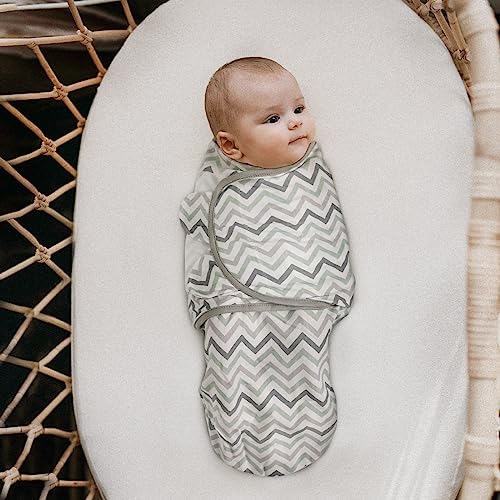 GLLQUEN BABY Organic Swaddle Sleep Sacks for Newborn - Baby Swaddles 0-3 Months, 3-Pack Newborn Swaddle Sack, Gray Stripe & Animal World, Baby Swaddle Blanket Wrap (Small/Medium)