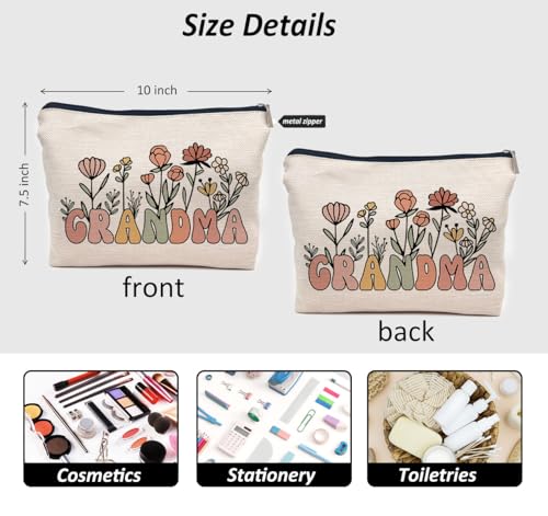 IWXYI Grandma Makeup Bags,Grandma Makeup Bags With Zipper,Grandma Make Up Bag Zipper Pouch Travel Toiletry Gifts For Women,Grandma Gifts,Gifts For Grandma