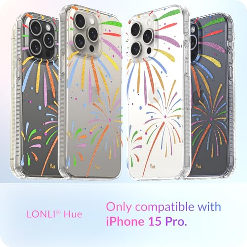 LONLI Hue - for iPhone 15 Pro Case - Cosmic Porta [10FT Drop Protection] - Shockproof Cover with Color Changing Effect | Cute and Unique for Women, Girls and Men (2023)