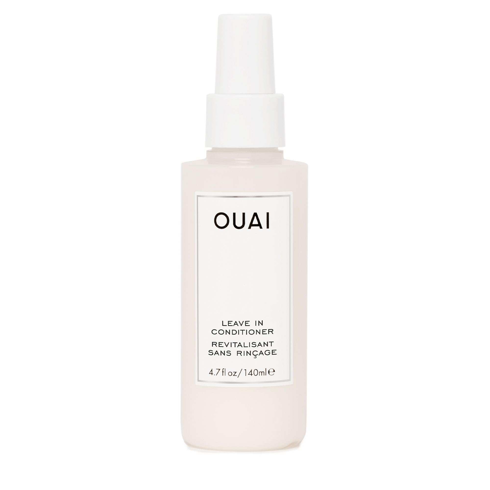 OUAI Leave In Conditioner & Heat Protectant Spray - Prime Hair for Style, Smooth Flyaways, Add Shine and Use as Detangling Spray - No Parabens, Sulfates or Phthalates (4.7 oz)