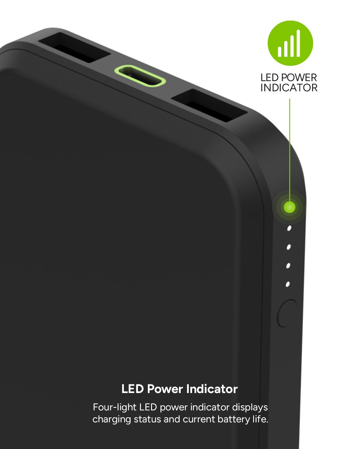 mophie powerstation prime10 - Portable Power Bank with 10,000mAh Internal Battery, 18W USB-C PD Fast Charging, Charge 3 Devices Simultaneously, LED Power Indicator