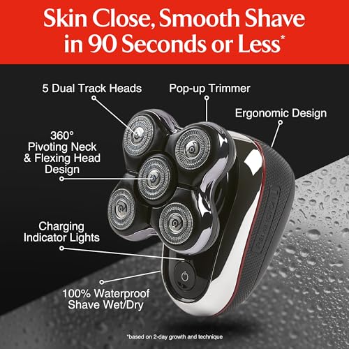 Remington Balder Boss Electric Razor for Head XR7120 - Premier Wet/Dry Bald Head Shaver, Japanese Steel Blades, Cordless Rechargeable, Effortless Head Shaving with Precision Dual Track Heads